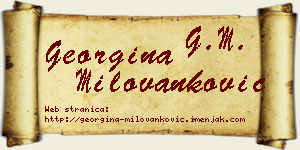 Georgina Milovanković vizit kartica